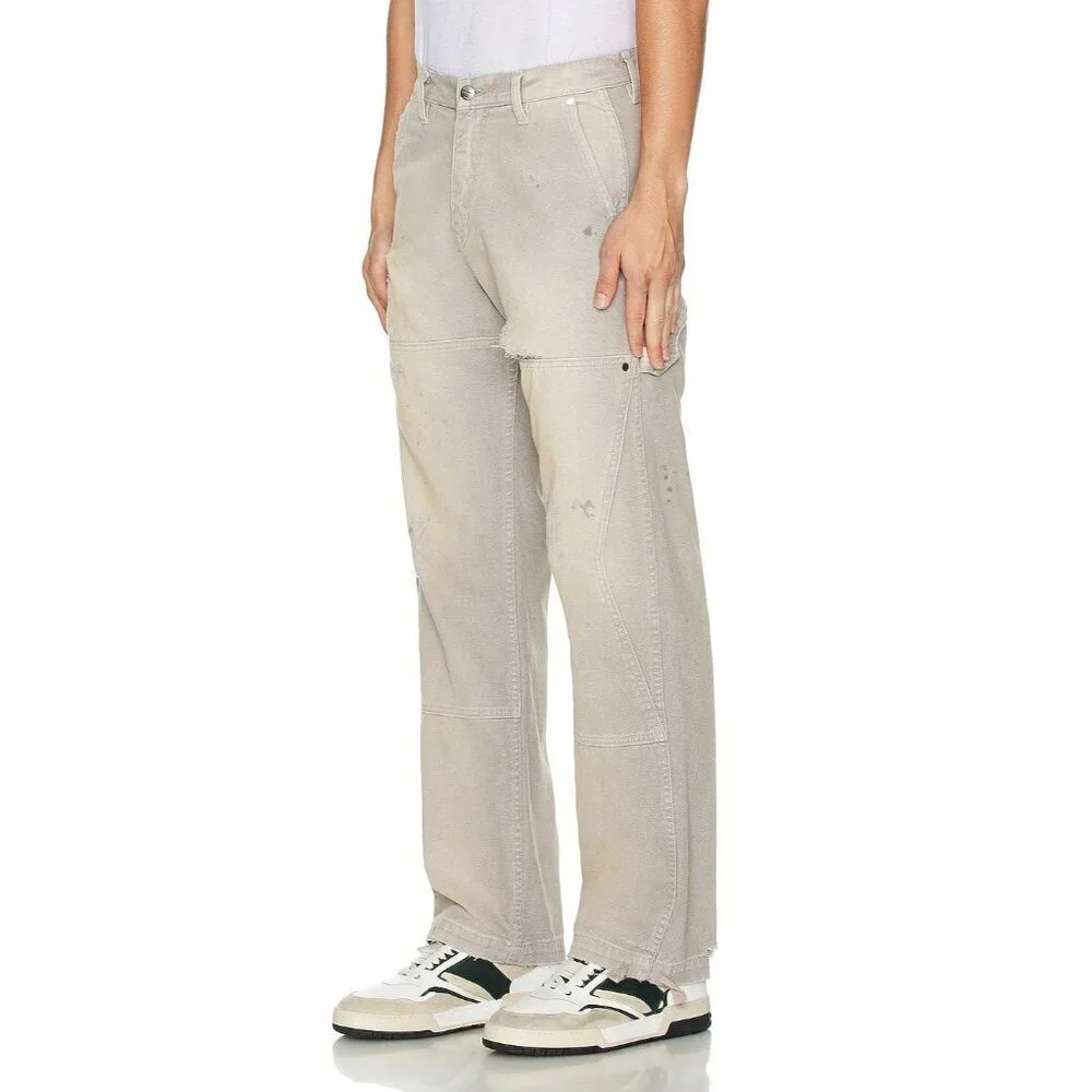 RHUDE Reza Double Knee Pants in Elephant Small New Mens Denim Jeans Trousers